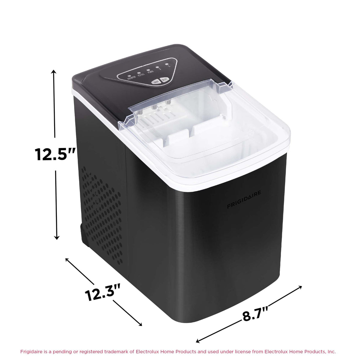 Frigidaire EFIC123-SS Counter Top Maker, Produces 26 pounds Ice per Day, Stainless Steel