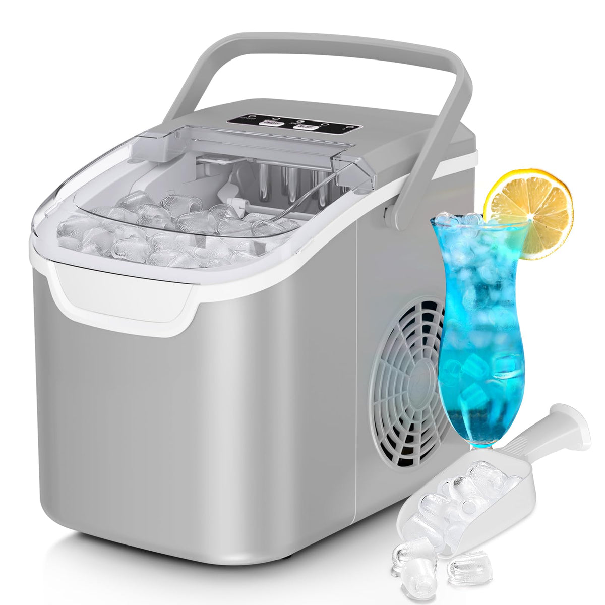 Antarctic Star Countertop Ice Maker Machine, 26Lbs/Day Fastest 6‑Min Ice