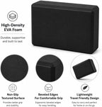EXERZ Yoga Blocks 2pcs Gym Bricks -Comfortable Fitness Yoga Bricks, Anti-Slip, Lightweight and Travel Friendly Pilates Practice