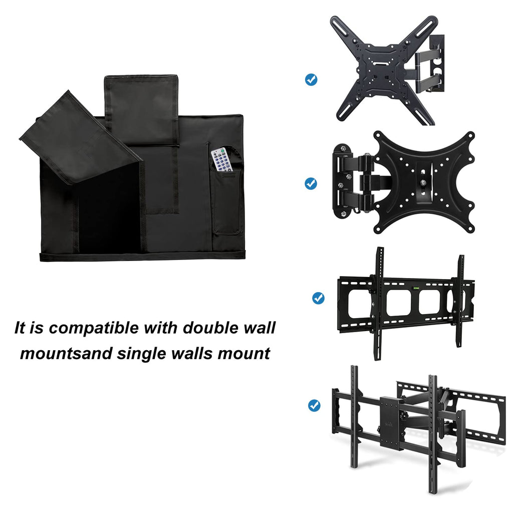iBirdie Outdoor TV Cover 52 to 55 inch Weatherproof and Waterproof