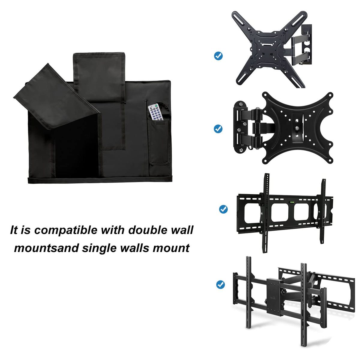iBirdie Outdoor TV Cover 52 to 55 inch Weatherproof and Waterproof