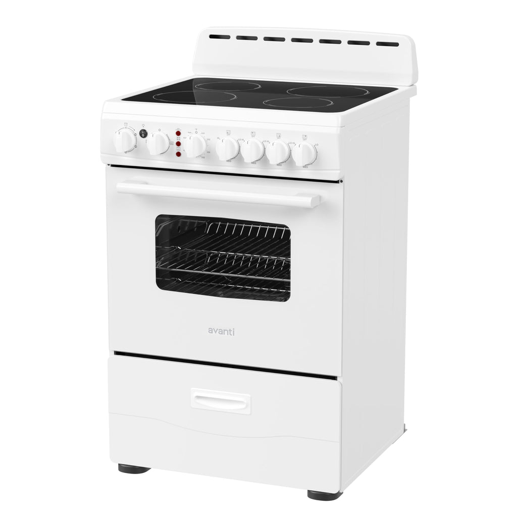 Avanti 20-Inch Freestanding Electric Range with Ceramic Glass Cooktop, in Black (CERU200P1B)