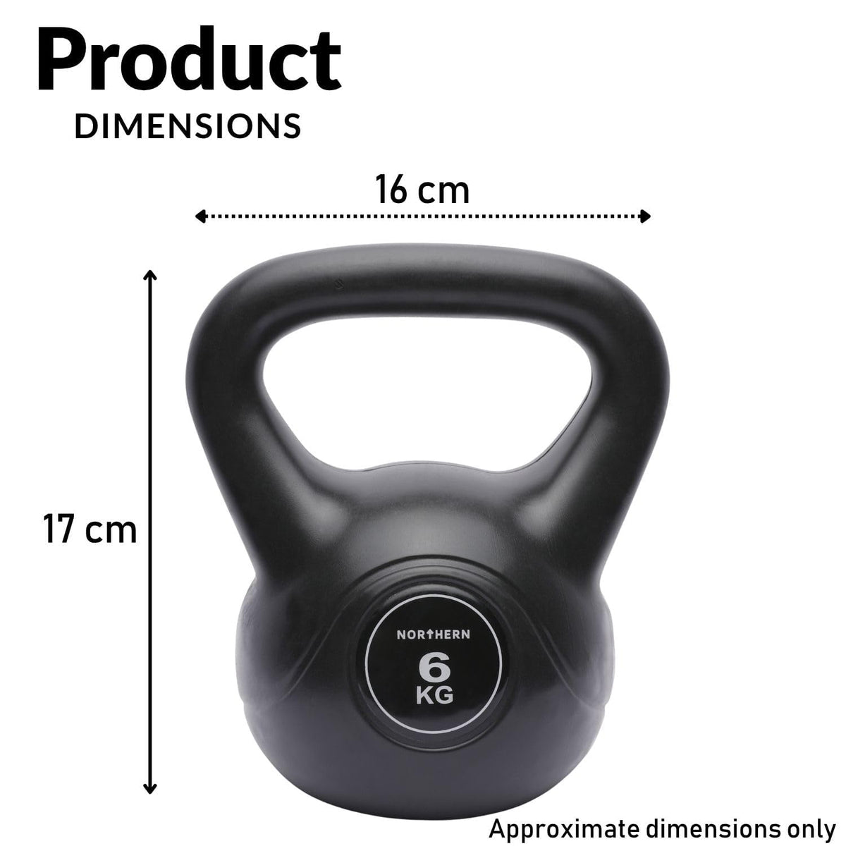 NORTHERN Vinyl Kettlebell 2kg-14kg - Strength Training Weight