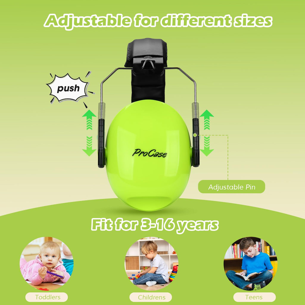 ProCase Ear Defenders for Children/Toddlers 3-16 Years SNR 27dB -Purple