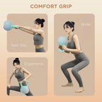 SPORTNOW 4/6/8/10/12kg Soft Kettlebell with Non Slip Handle Grey