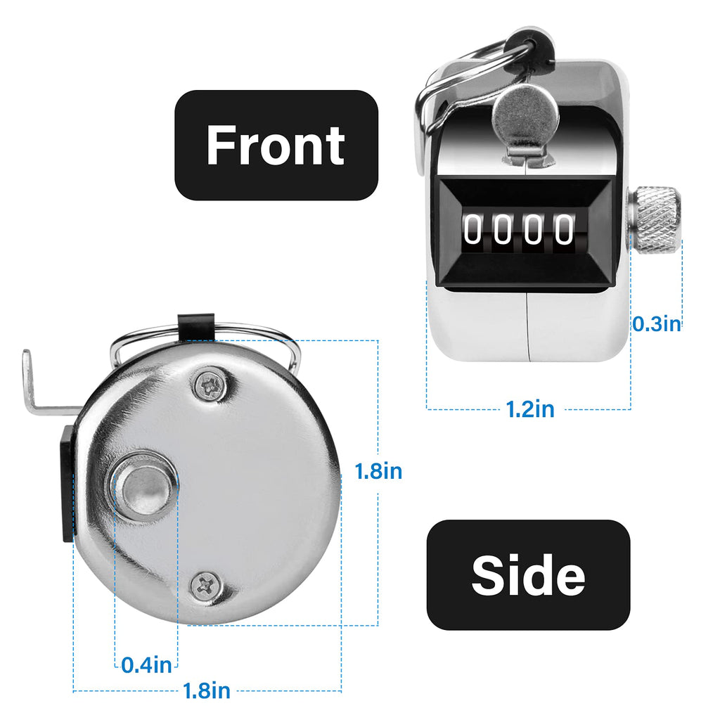 tally counter, 4-digit clicker counter, Metal hand tally counters clicker for counting, golf scoring