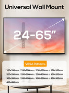 IWORKBOARD 55 65 75 85 inch Tilting TV Wall Mount for 32-90 '' TVs, Low Profile TV Mount Bracket, Safe Lock & Quick Release,Max VESA 600x400mm, 24 inch Studs,132 lbs, Fit Most 55+ 75+ 85+ 86 TVs
