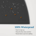 OHMO Silicone Cat Food Mat for Food&Water Bowls, 46x25cm, Honey