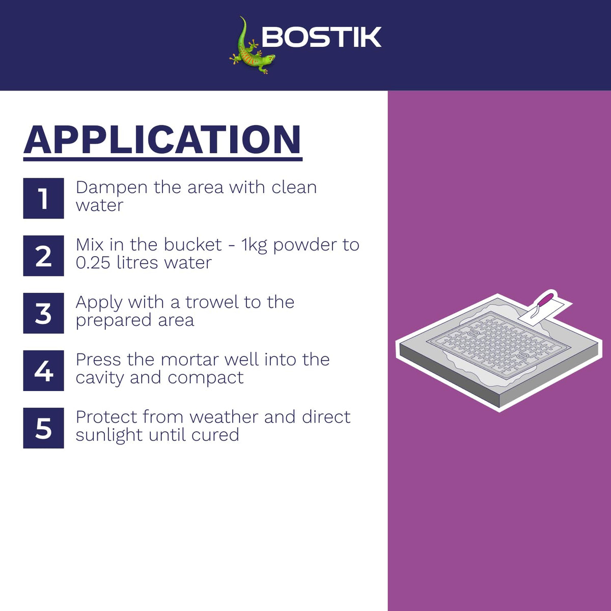 Bostik Rapid Setting Cement 2.5kg - Fast-Setting