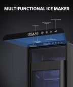 COWSAR Nugget Countertop Ice Maker, Automatic Ice Dispenser, 33 lbs/Day Chewable Pellet Ice Machine with Self-Cleaning & Measured Dispensing, Portable Ice Maker for Home, Kitchen, Office