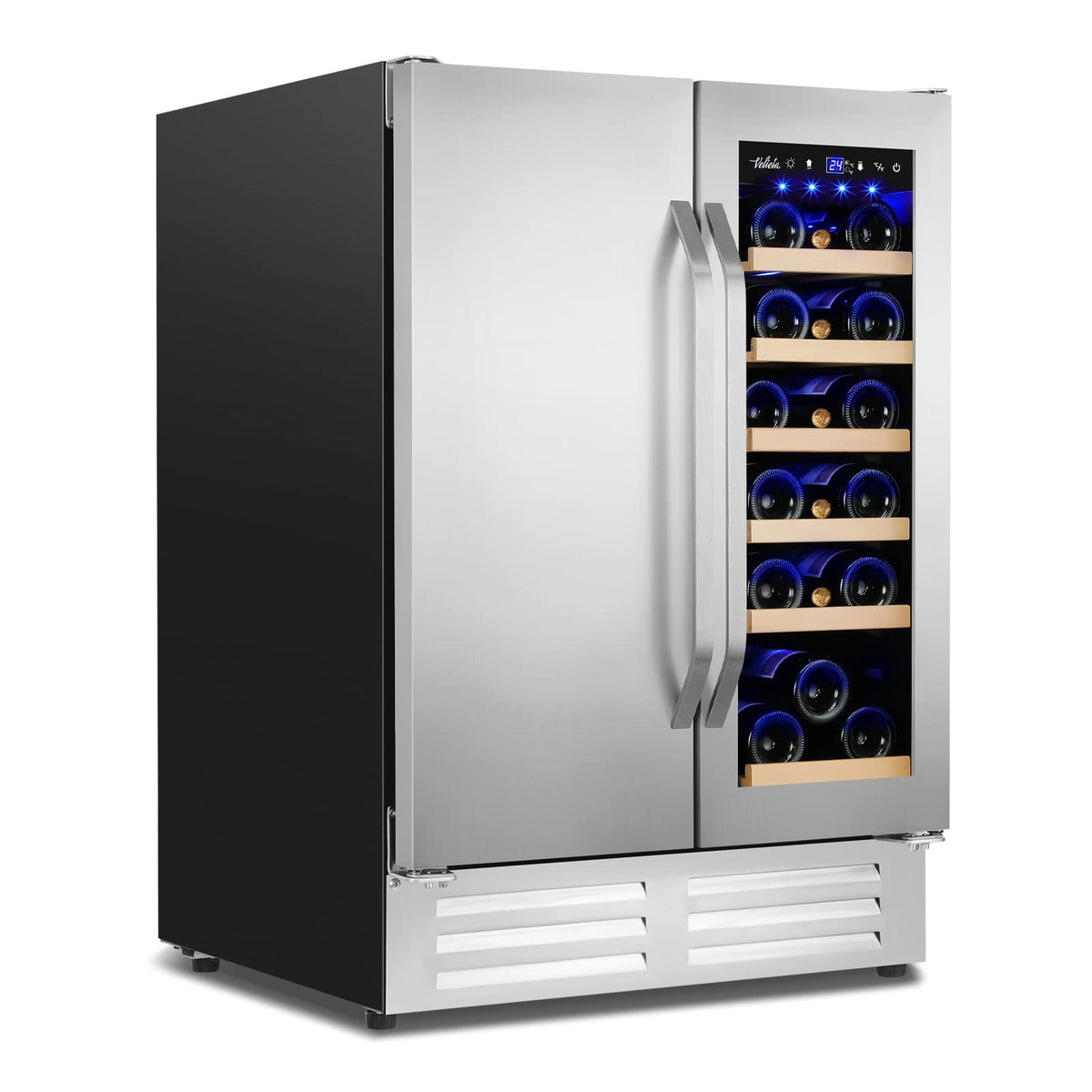 Commercial Cake Display Refrigerator, 78L Countertop Glass Cooler with LED Light, 32-53.6°F Digital Thermostat, Frost-Free Pastry Showcase for 11" Cake, Tempered Glass & Rear Door for Bakery/Cafe/Home