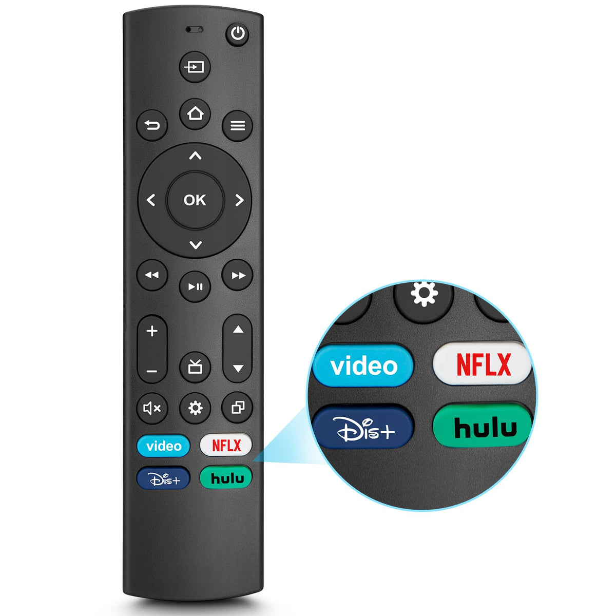 【2-Pack】 for Roku TV Remote,Replacement for TCL,ONN, Hisense Roku TVs