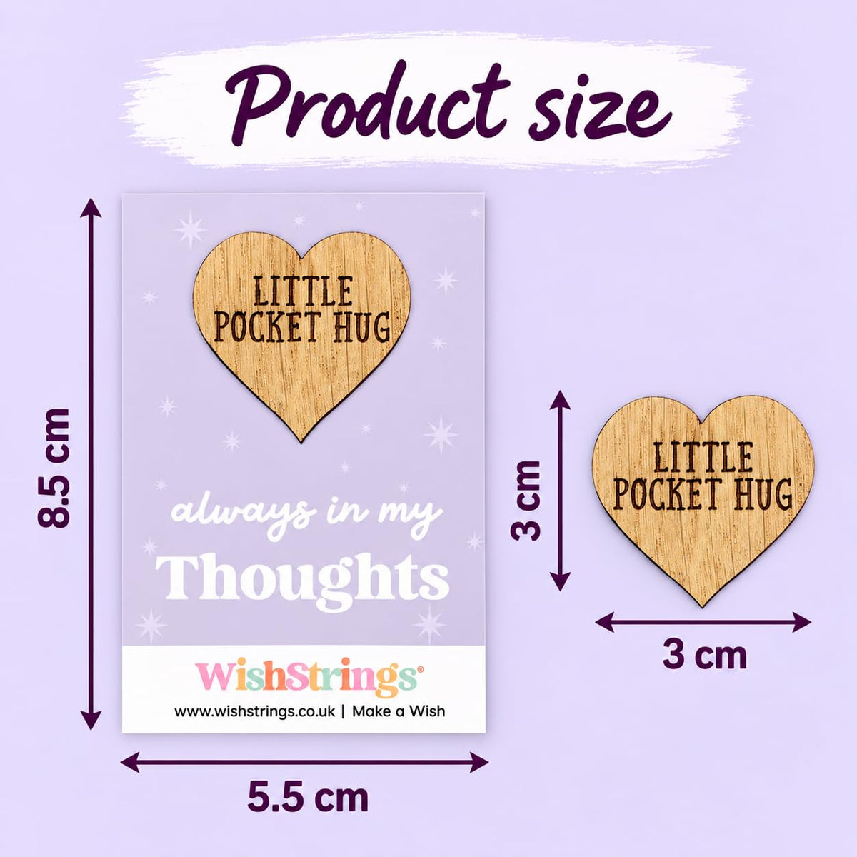 WishStrings Pocket Hug, Little Hug Gifts, Thinking of You Card