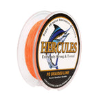Hercules Braided Fishing Line 4 Strands 100m-2000m 6lb-100lb Super Strong PE Fishing Wire Multifilament Fishing Lines for Saltwater & Freshwater Fishing