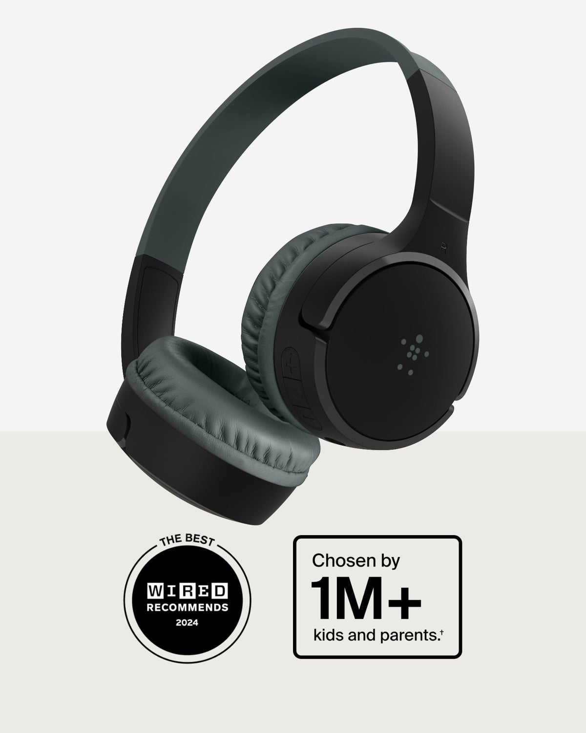 Belkin SoundForm Mini Kids Headphones, Wireless & Wired, 30H Playtime, Case