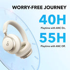 Soundcore Anker Space 2 Bluetooth 6.1 Over-Ear Headphones, Travel-Ready