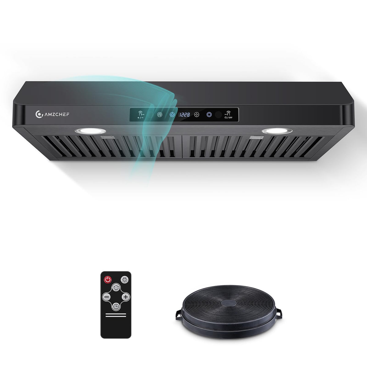 AMZCHEF 30" Under Cabinet Range Hood, 750CFM Stainless Steel Vent Hood
