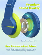 iClever HS19 Kids Headphones with Cord, Toddler Headphones for Boys Girls