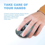 cimetech Wireless Mouse for Laptop, Portable Slim Silent Design for Left & Right Hand Users, Storable Nano Receiver, 800-1600 DPI, 2.4G Compact Computer Mice for MacBook, PC, Windows, Chromebook
