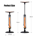 GOBKO Bike Pump Bicycle Floor Pump with Gauge, Bicycle Pumps with Presta and Schrader tire Pump multifunctional Air Pump for Road Bike MTB Sports Balls Pump High Pressure 160Psi &11Bar