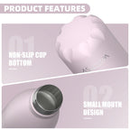 Stainless Steel Insulated Water Bottle, WATERSY Double Walled Metal Vacuum Flask Keep 24 Hrs Cold & 12 Hrs Hot Thermal Metal Sports Bottles 500ml BPA Free for Outdoor, Work, Gym, School (Black)