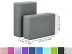 EXERZ Yoga Blocks 2pcs Gym Bricks -Comfortable Fitness Yoga Bricks, Anti-Slip, Lightweight and Travel Friendly Pilates Practice