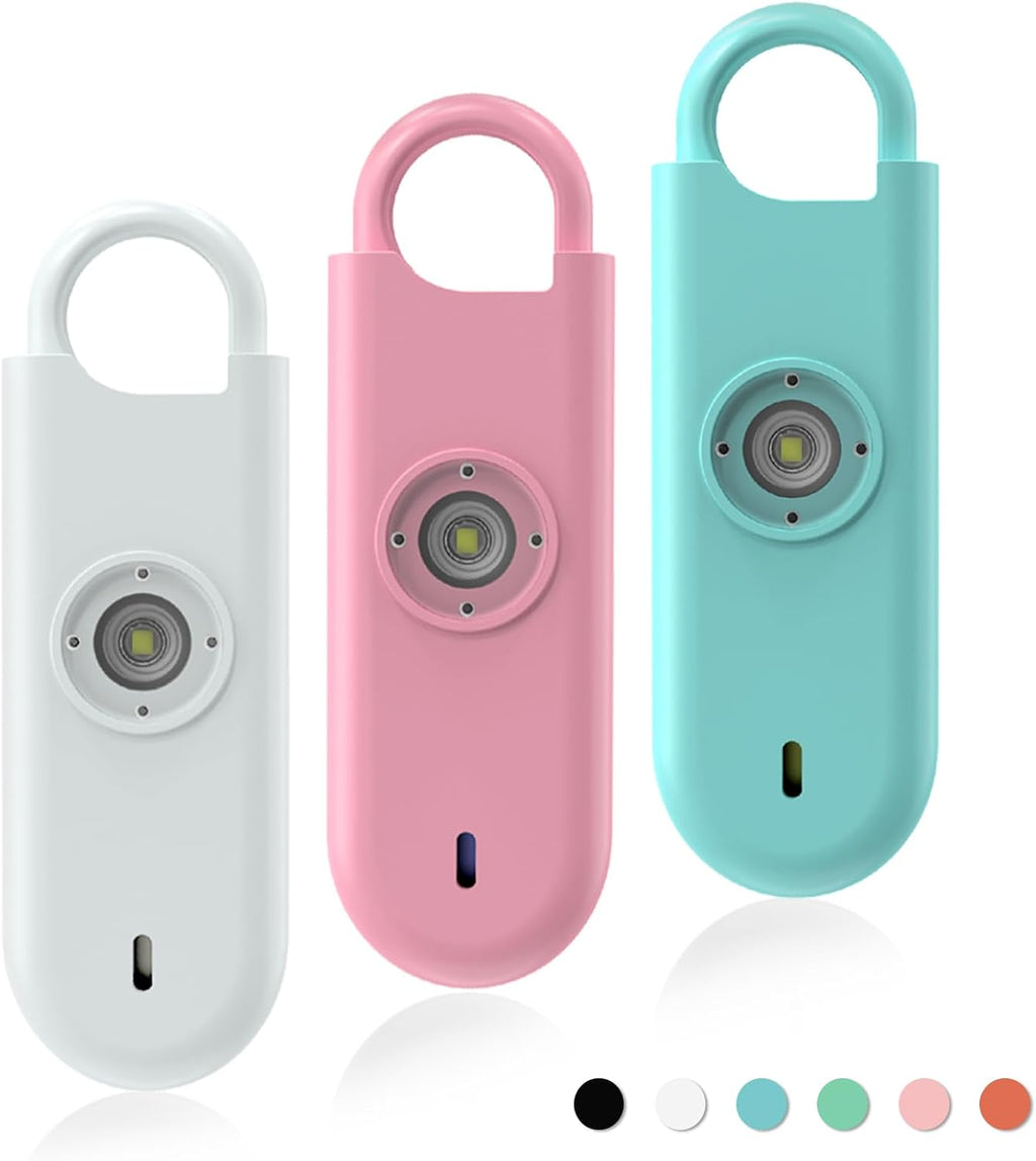 Fauxomor 140dB Personal Safety Alarm for Women 3pack Self Defense Keychain