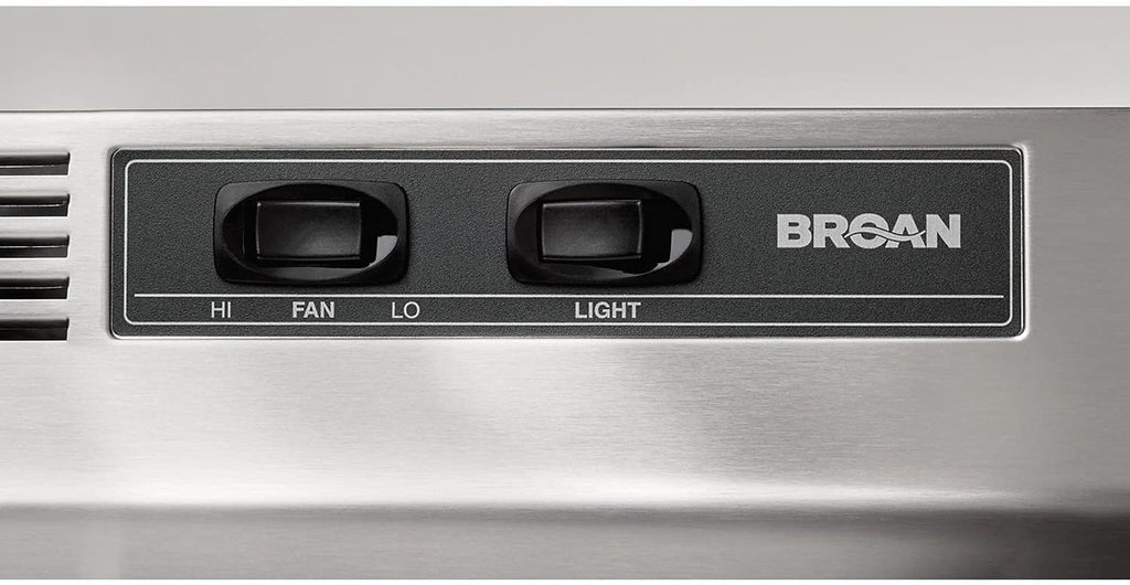 Broan-NuTone 413604 Non-Ducted Ductless Range Hood Insert with Light, Exhaust Fan for Under Cabinet, 36-Inch, Stainless Steel