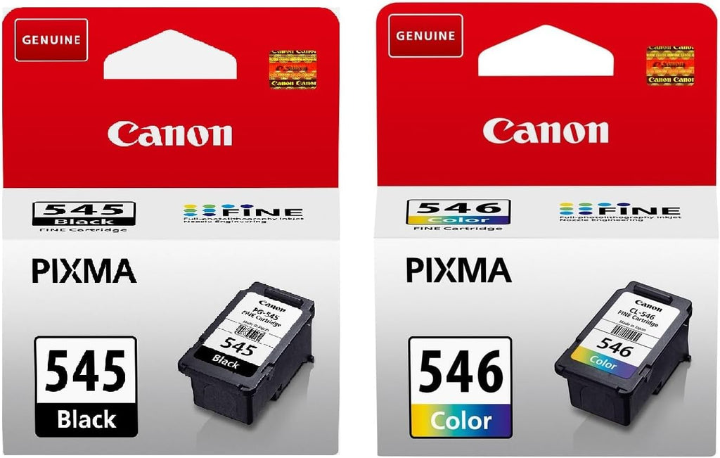 Canon PG-545 + CL-546 BK/C/M/Y Genuine Ink Cartridge Plastic Multipack - PIXMA Printer Compatible