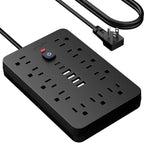 6 FT Flat Plug Surge Protector Power Strip,11 AC Outlets with 6 USB Ports