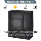 Commercial Ice Maker Cover, Universal Waterproof Shield for Appliances in Home, Garage and Office, Black