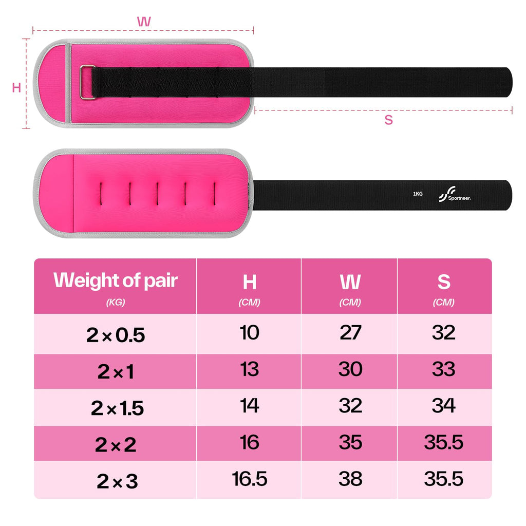 Sportneer Ankle Weights, Leg Weights Wrist Weights Straps