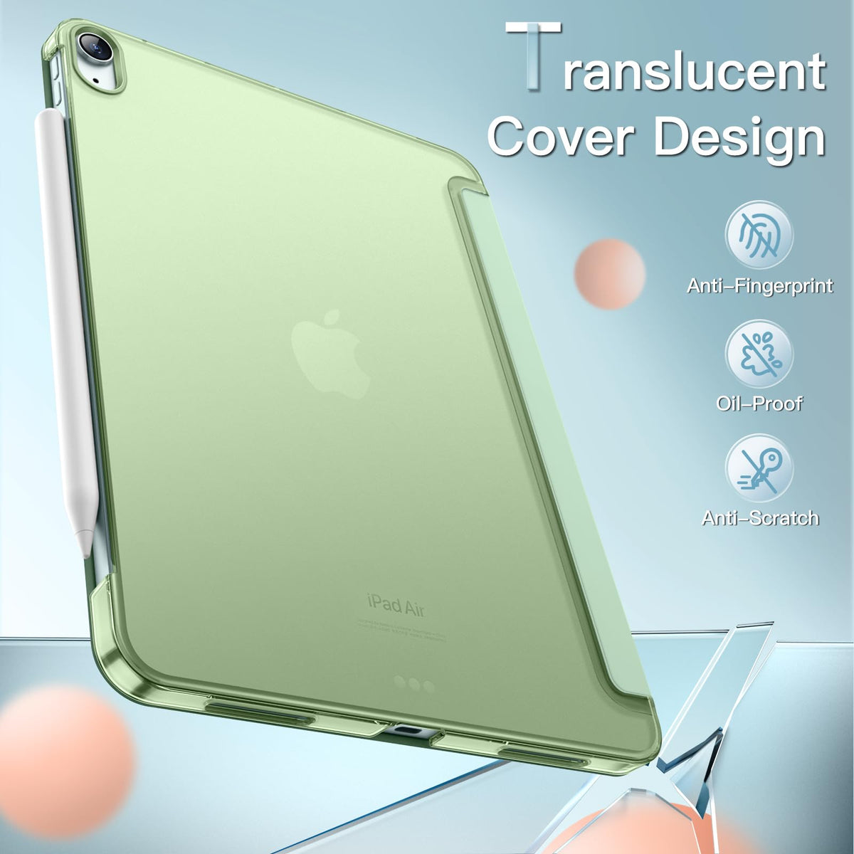 JETech Case for iPad Air 11" M4/M3/M2 & iPad Air 5/4 10.9", Black