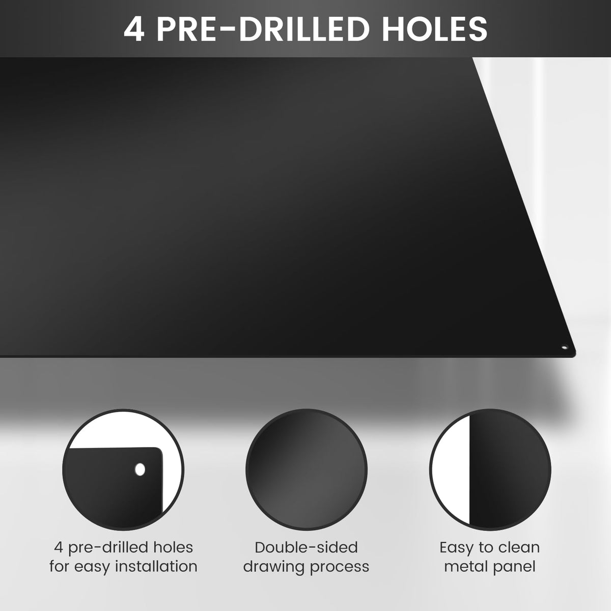 12"x29.5" Stainless Steel Backsplash - Ultra Flat & Easy to Clean, Protect Wall from Splash & Stain - Kitchen Stove Backsplash Panel for Oven & Range Hood with Pre-Drilled Holes