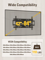 Mounting Dream Full Motion TV Wall Mount for 32-70 Inch TVs up to 110lbs