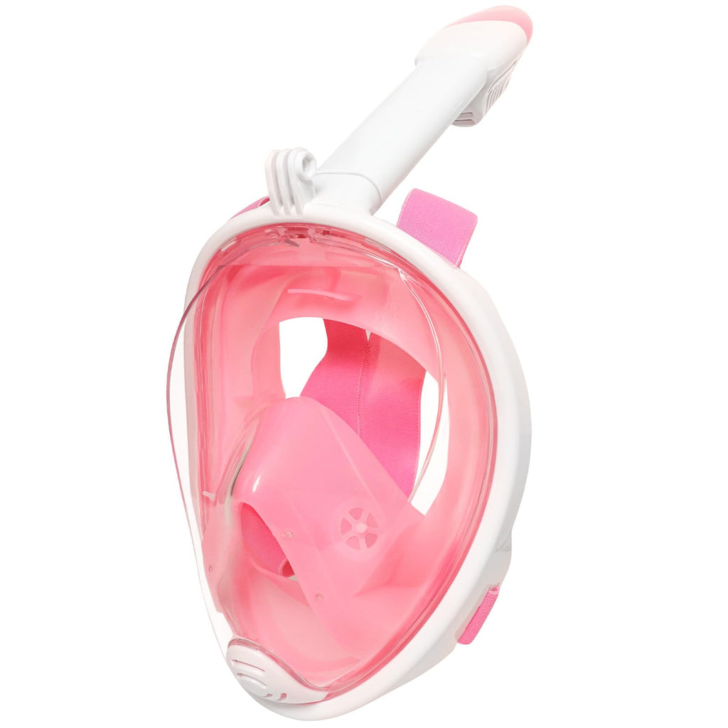 Jsdoin Snorkel Mask Full Face,180°view Design - Anti-fog, Anti-leak Technology - Sports Camera Compatible - for a Safe Adults and Kids Snorkeling Experience