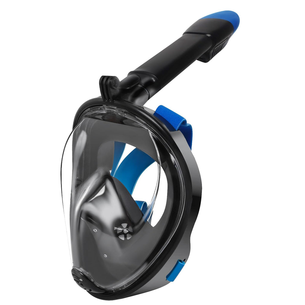 Jsdoin Snorkel Mask Full Face,180°view Design - Anti-fog, Anti-leak Technology - Sports Camera Compatible - for a Safe Adults and Kids Snorkeling Experience
