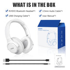 KVIDIO Bluetooth Headphones Wireless Over Ear Headsets 65H Playtime
