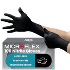 Ansell Microflex 93-732 Disposable Gloves, Black, Size XL, 100 Pcs