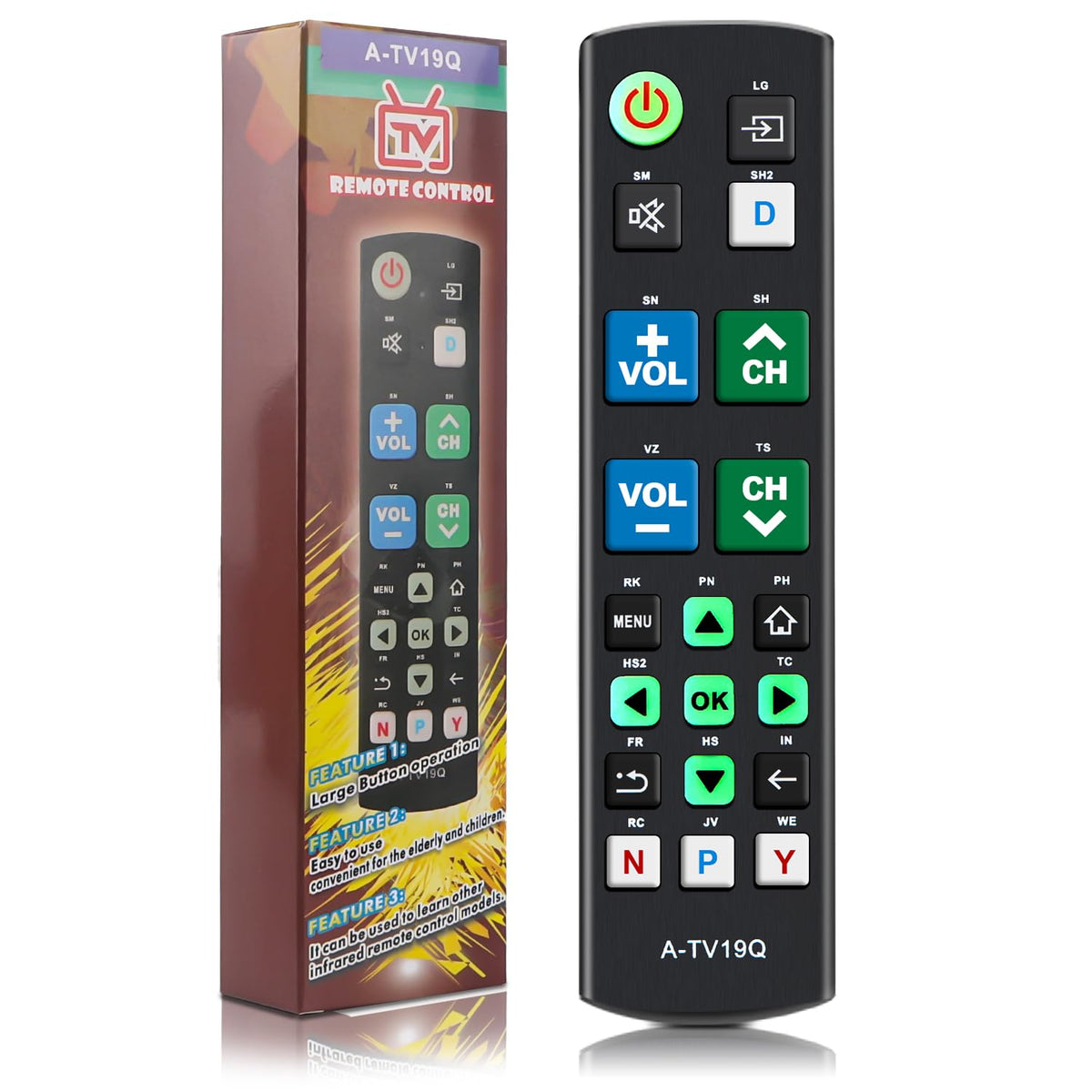 Universal Remote for All Samsung TV Remote, Replacement Compatible with All Samsung LED, LCD, QLED, HDTV, 3D Series Smart TVs (BN59-01259B)