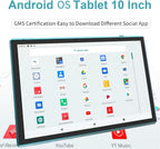 Android Tablet 10 Inch Tablet With Case Stylus Android 15 Tablets 8GB RAM 32GB ROM Support 1TB Expansion 6000mah Battery 10.1" IPS HD Touchscreen 2MP+8MP Dual Camera WIFI-6 Bluetooth5.0 Tablets