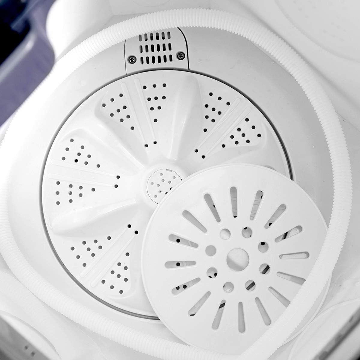 Giantex Portable Washing Machine, 20lbs Capacity, 12lbs Washer and 8lbs Spinner, Compact for Apartment RV, Gray & White, GX20313-PE