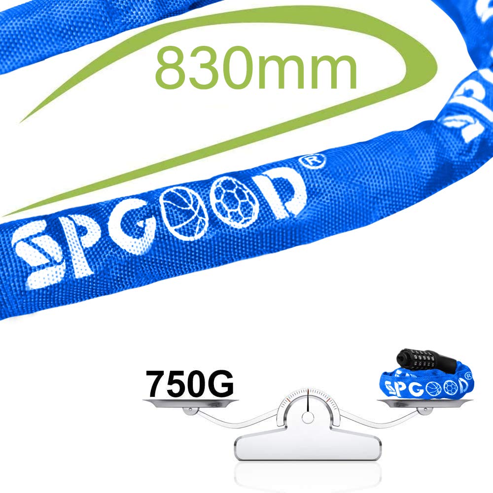SPGOOD Bike Lock with Combination, Bicycle Lock with Chain(Camouflage)
