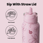 BOTTLE BOTTLE Stainless Steel Bottle with Straw and Pill Box