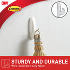 Command Medium Designer Hooks, 6 White Hooks and 9 Adhesive Strips