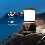 LE Camping Light Rechargeable, 1000lm Camping Lantern, Warm & Cool Light