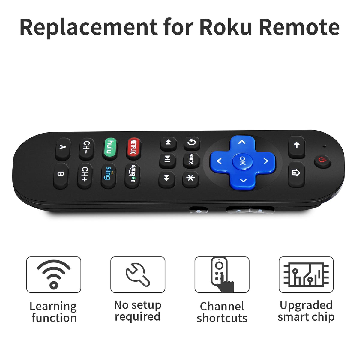 for Samsung-Smart-TV-Remote-Replacement, Universal for All Samsung TVs (BN59-01315A)