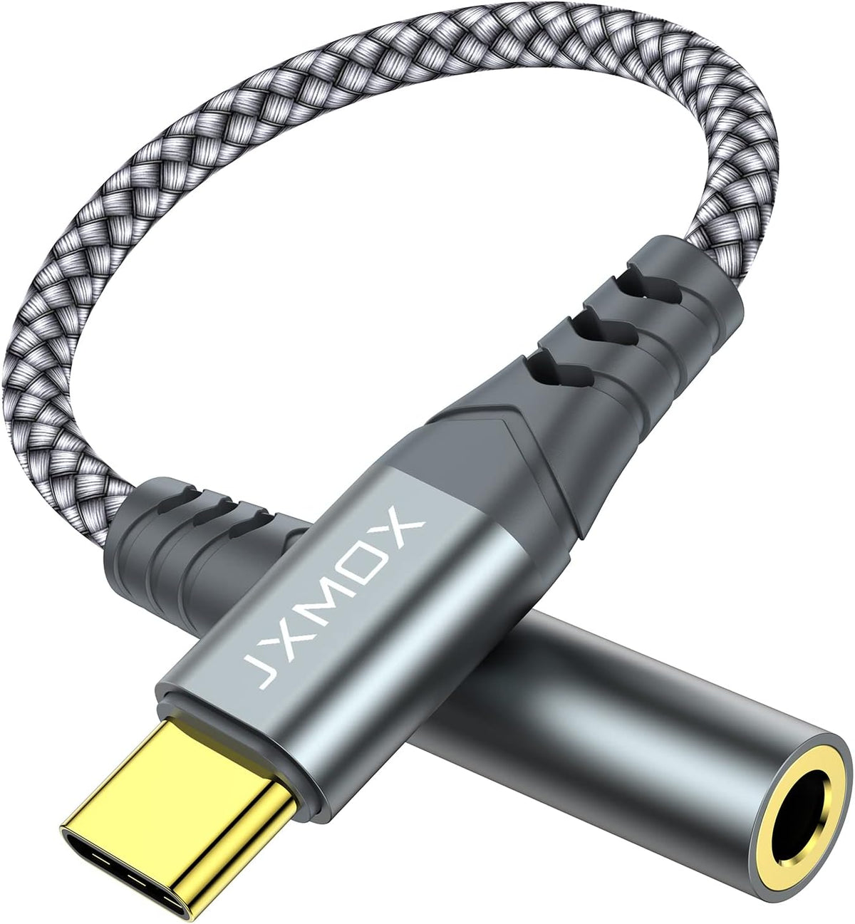 JXMOX USB Type C to 3.5mm Female Headphone Jack Adapter, USB C to Aux Audio Dongle Cable Cord Compatible with iPhone 17 Air 16 15 Pro Max, Samsung Galaxy S25 S24 S23 S22, Pixel 9 8, iPad Pro, MacBook