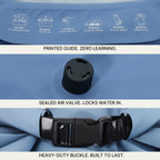 Portable Washing Bag Hand Wash Bag Travel Manual Washer RV Laundry Solution