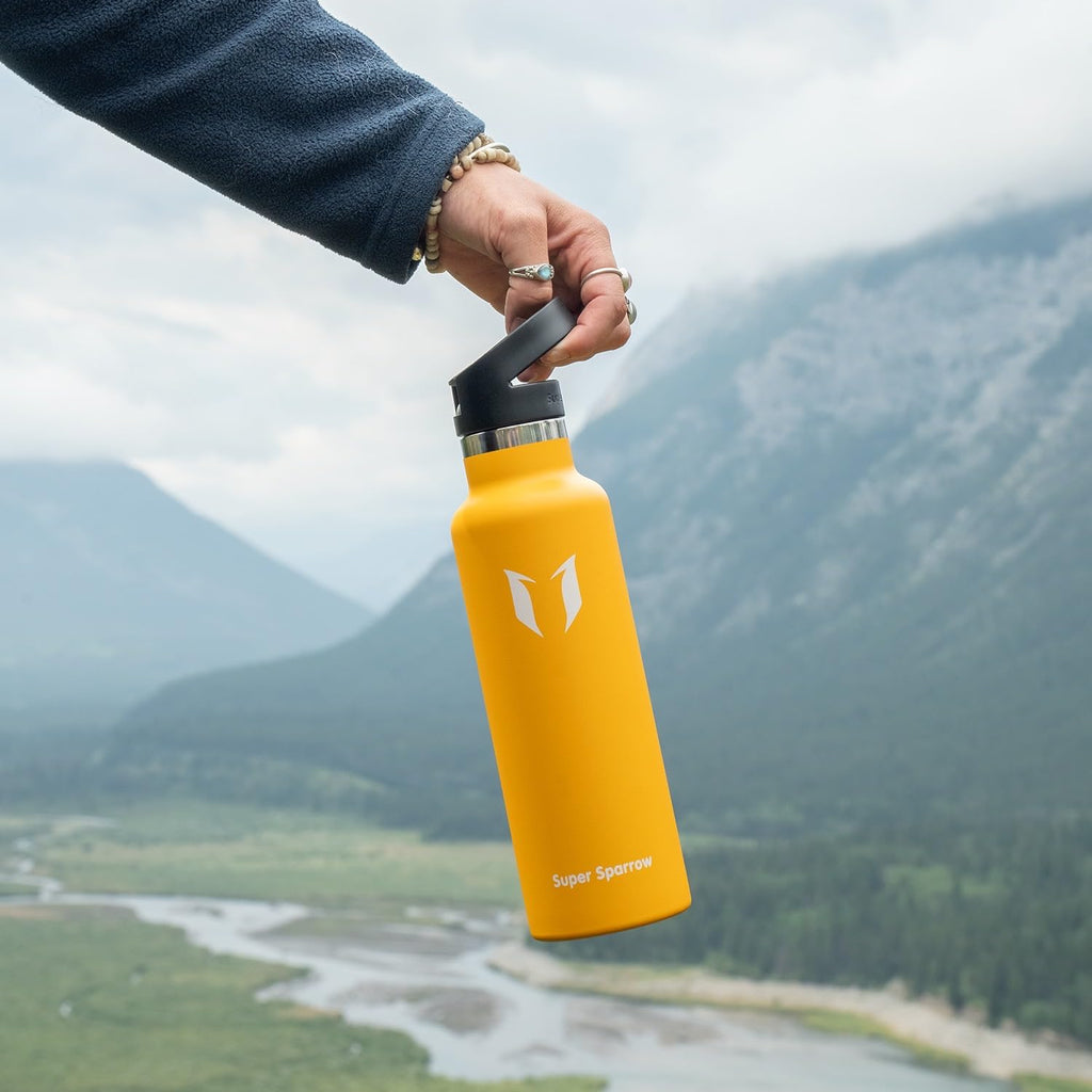 Sparrow Insulated Water Bottle W/Straw -Metal Water Bottles-500ml&750ml&1L